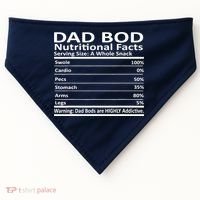 Dad Bod Nutritional Facts Funny Father USA-Made Doggie Bandana thumb 0