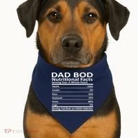 Dad Bod Nutritional Facts Funny Father USA-Made Doggie Bandana thumb 1
