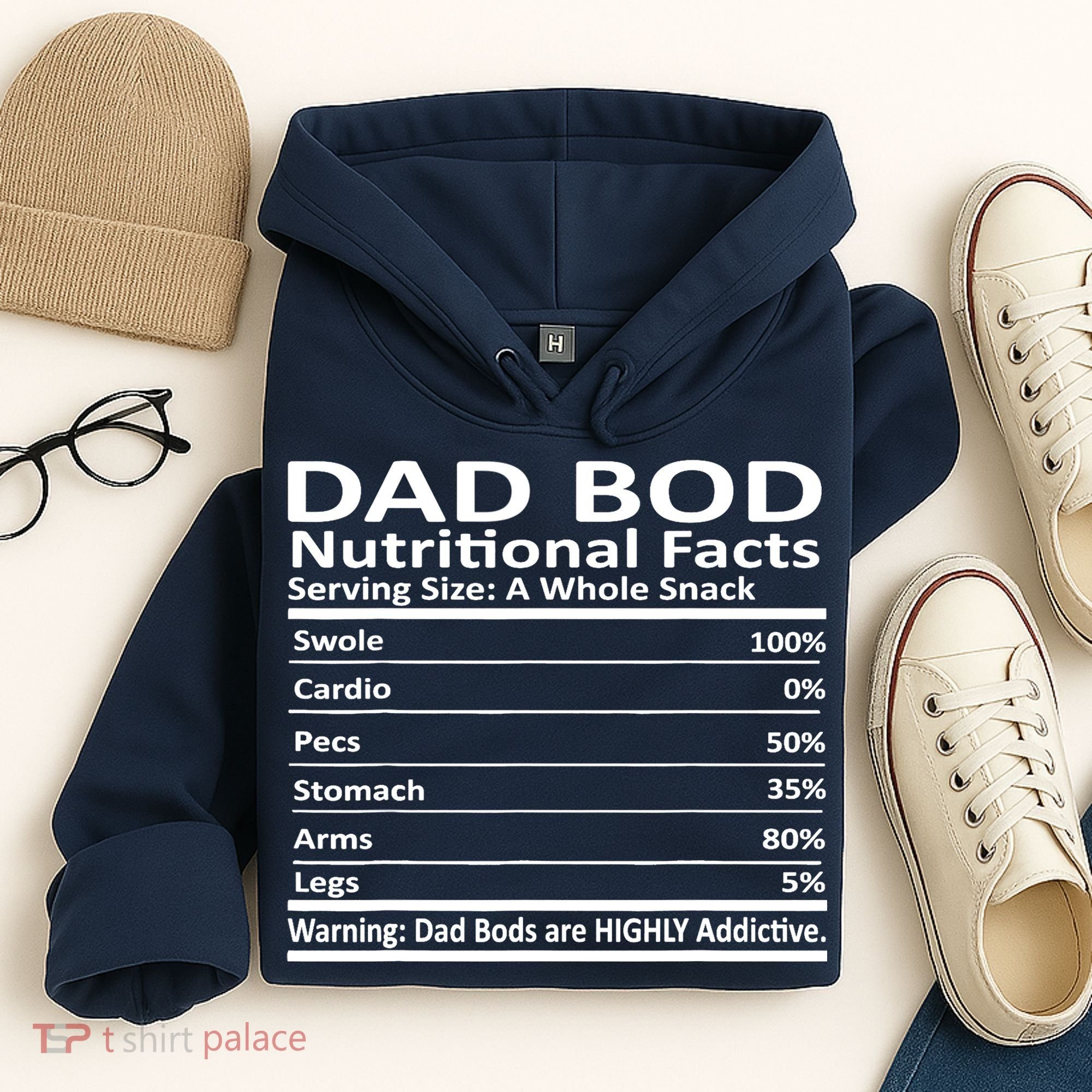 Dad Bod Nutritional Facts Funny Father Hoodie