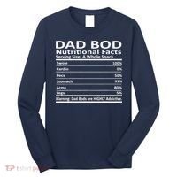 Dad Bod Nutritional Facts Funny Father Long Sleeve Shirt thumb 0
