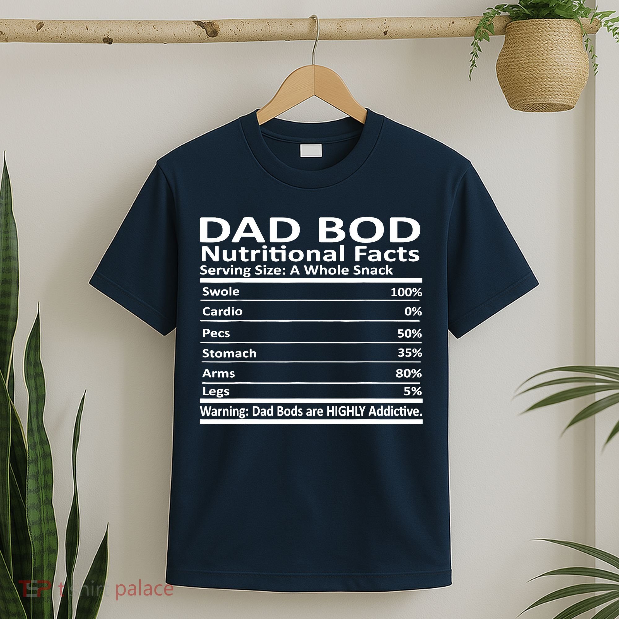 Dad Bod Nutritional Facts Funny Father T-Shirt