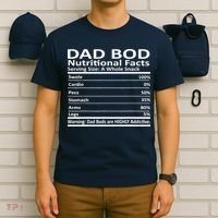 Dad Bod Nutritional Facts Funny Father T-Shirt thumb 6