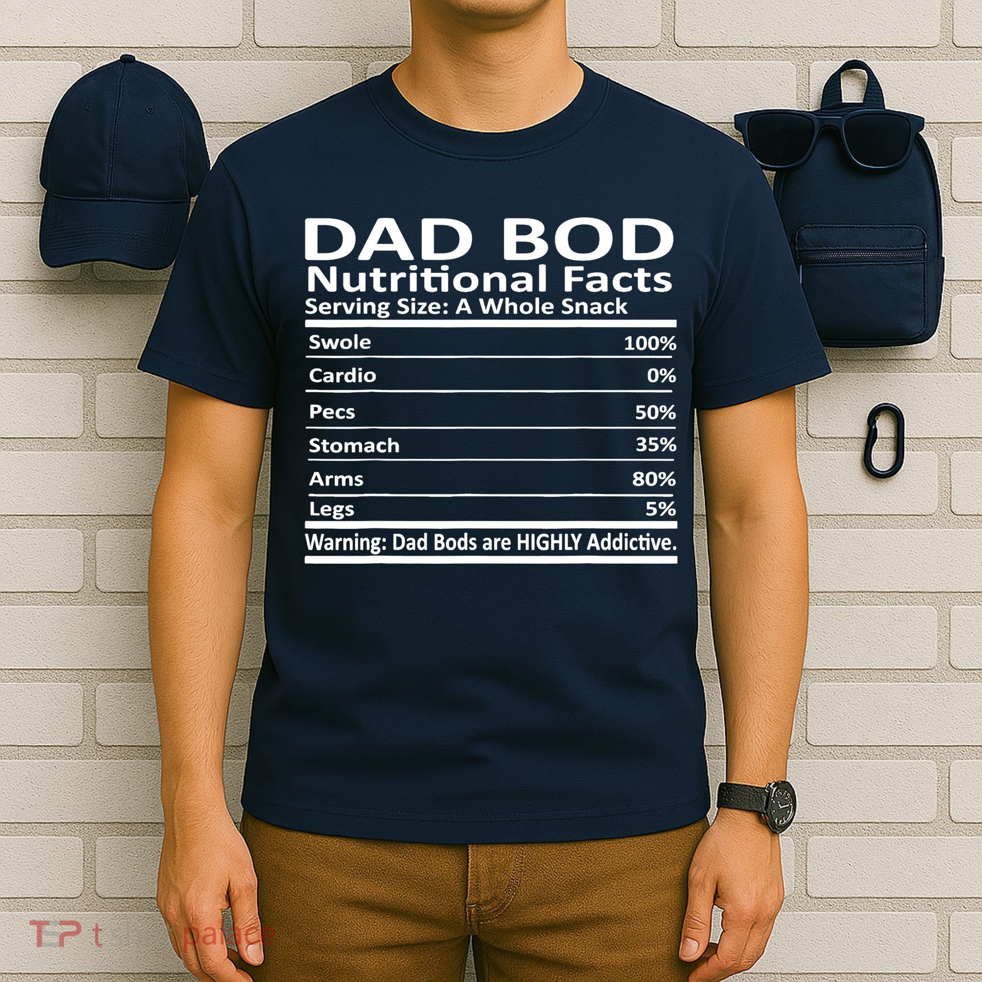 Dad Bod Nutritional Facts Funny Father T-Shirt
