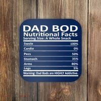 Dad Bod Nutritional Facts Funny Father Coaster thumb 0