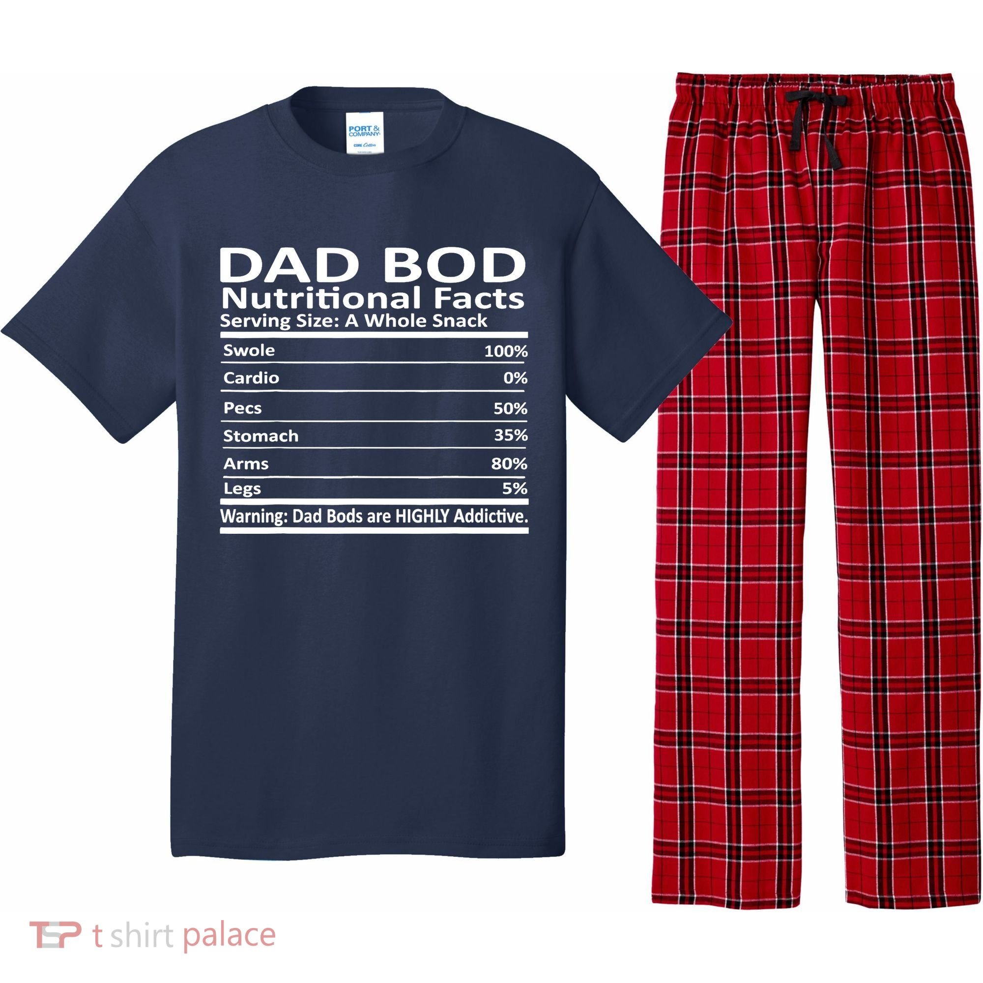 Dad Bod Nutritional Facts Funny Father Pajama Set