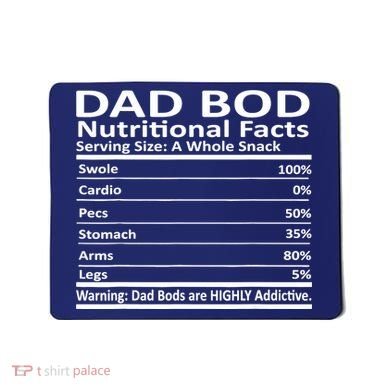 Dad Bod Nutritional Facts Funny Father Mousepad