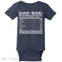 Dad Bod Nutritional Facts Funny Father Baby Bodysuit thumb 0