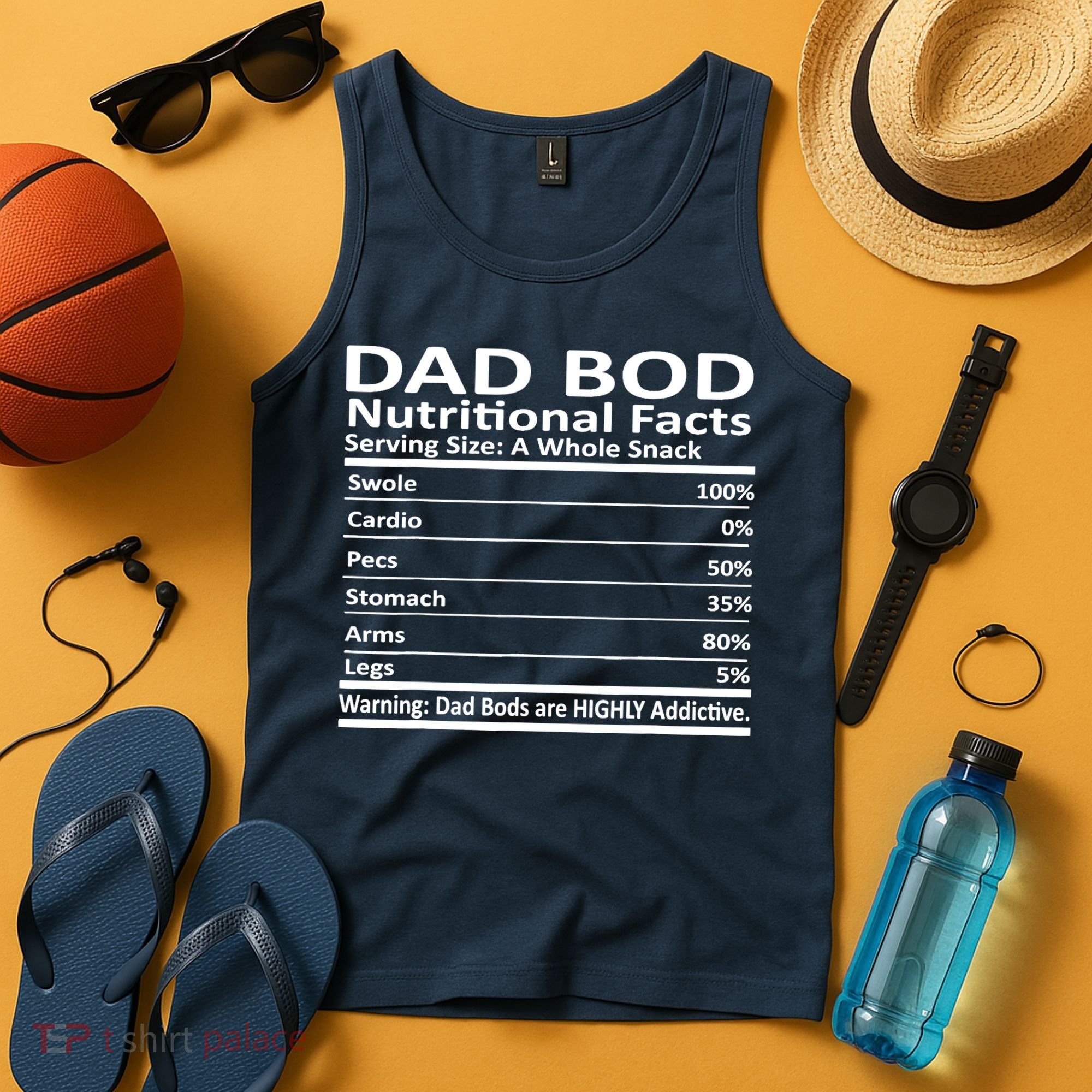 Dad Bod Nutritional Facts Funny Father Tank Top