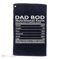 Dad Bod Nutritional Facts Funny Father Golf Towel thumb 0