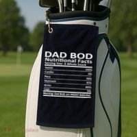 Dad Bod Nutritional Facts Funny Father Golf Towel thumb 2
