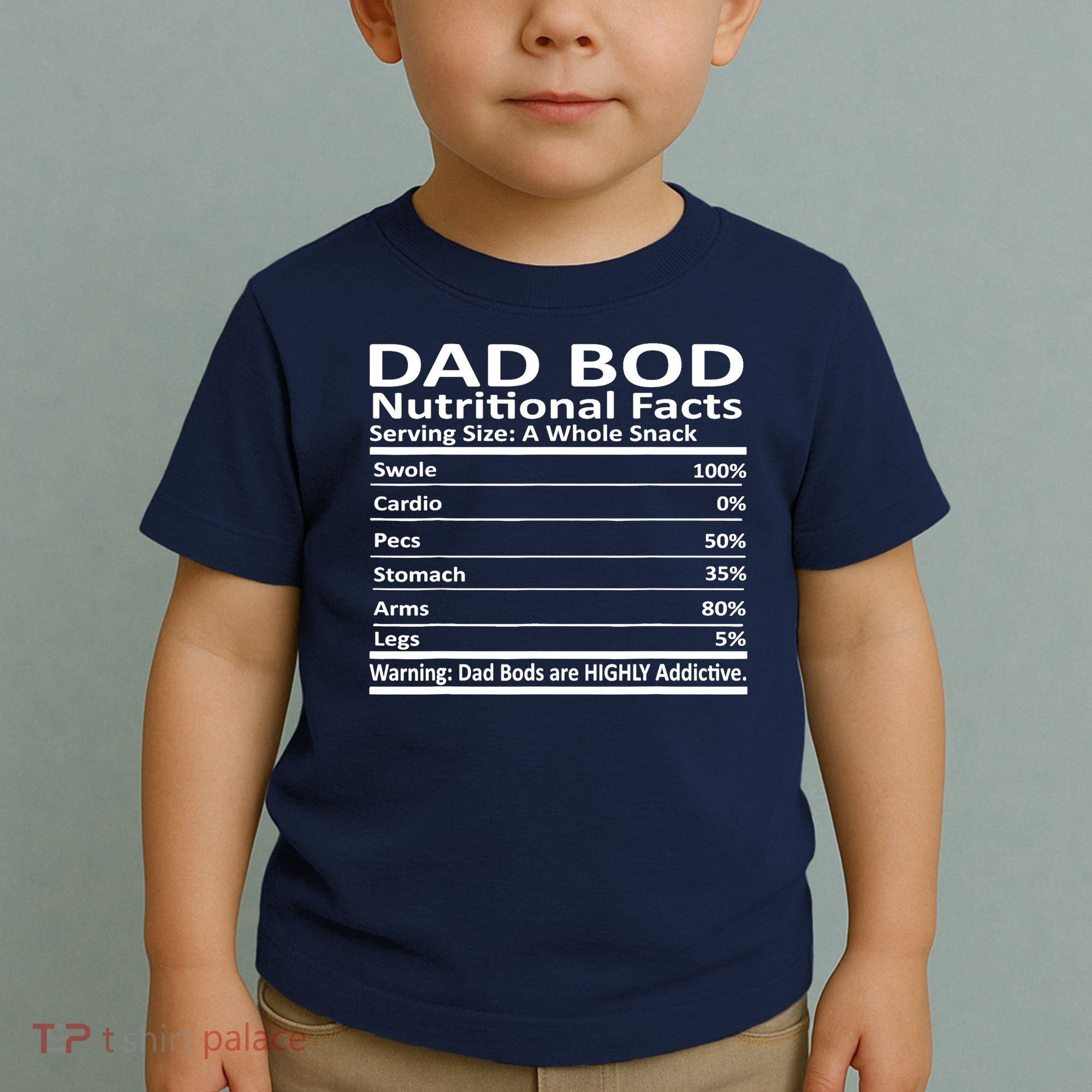 Dad Bod Nutritional Facts Funny Father Toddler T-Shirt