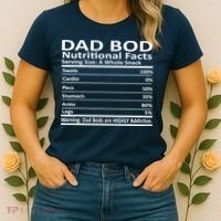 Dad Bod Nutritional Facts Funny Father Women's T-Shirt thumb 2