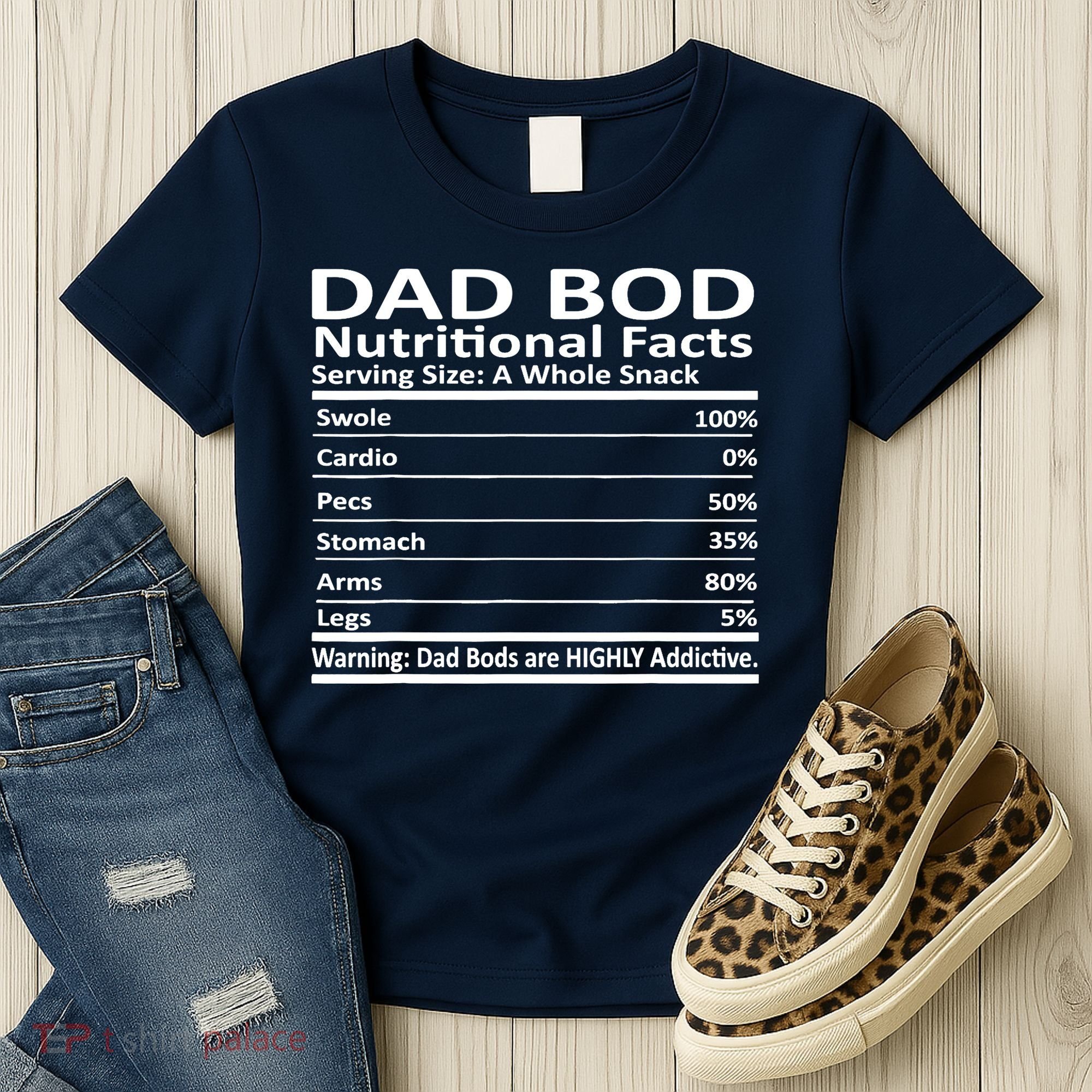 Dad Bod Nutritional Facts Funny Father Women's T-Shirt
