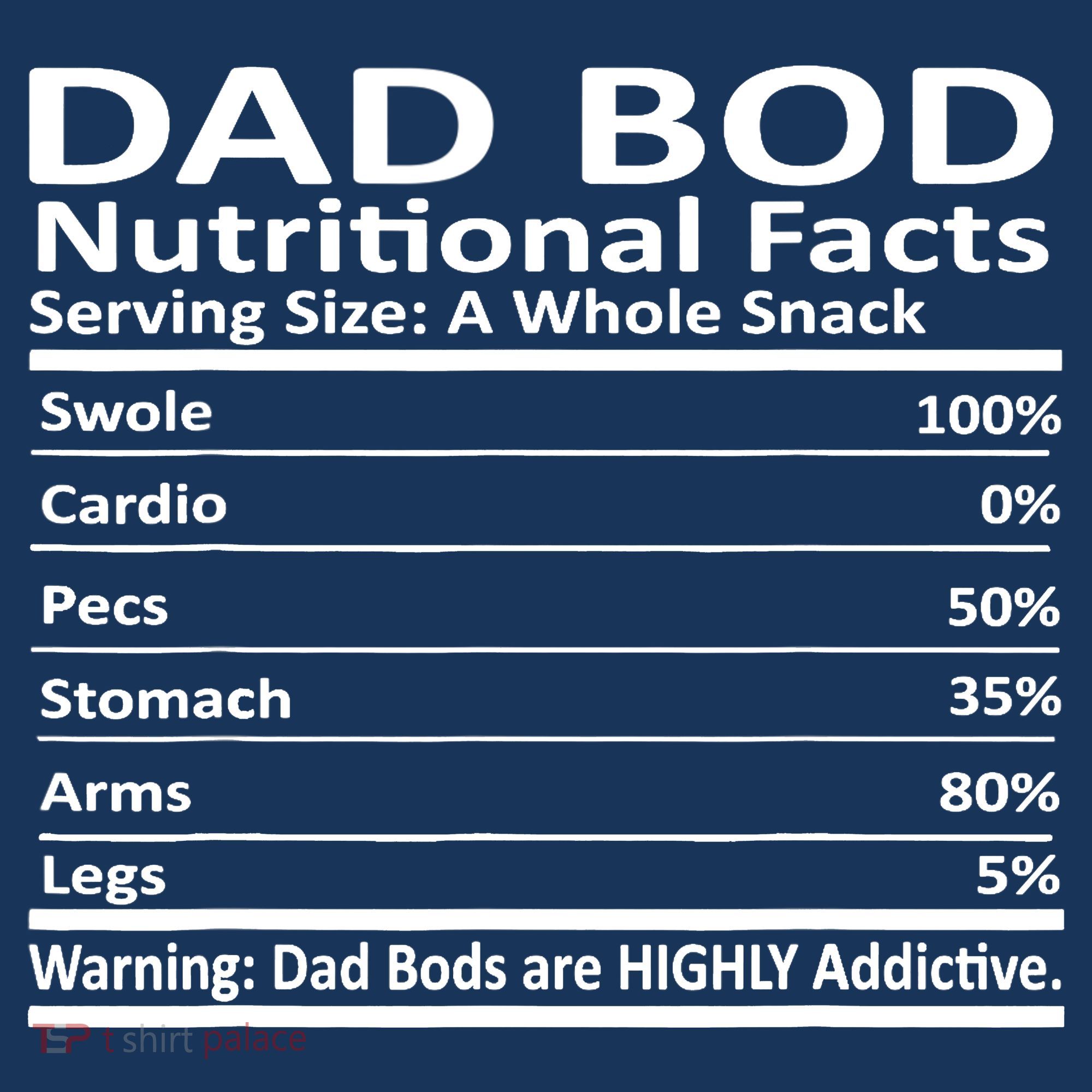 Dad Bod Nutritional Facts Funny Father Women's T-Shirt