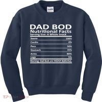 Dad Bod Nutritional Facts Funny Father Kids Sweatshirt thumb 0