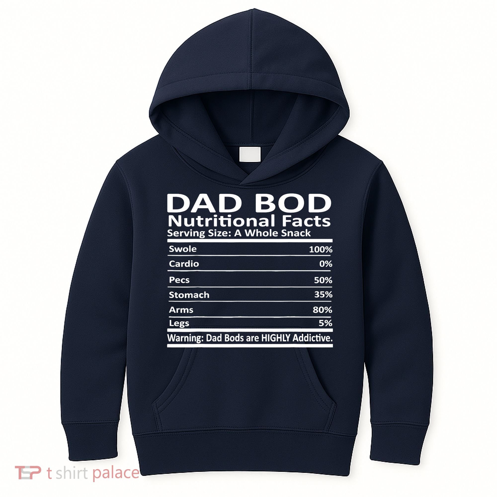 Dad Bod Nutritional Facts Funny Father Kids Hoodie