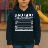 Dad Bod Nutritional Facts Funny Father Kids Hoodie thumb 3
