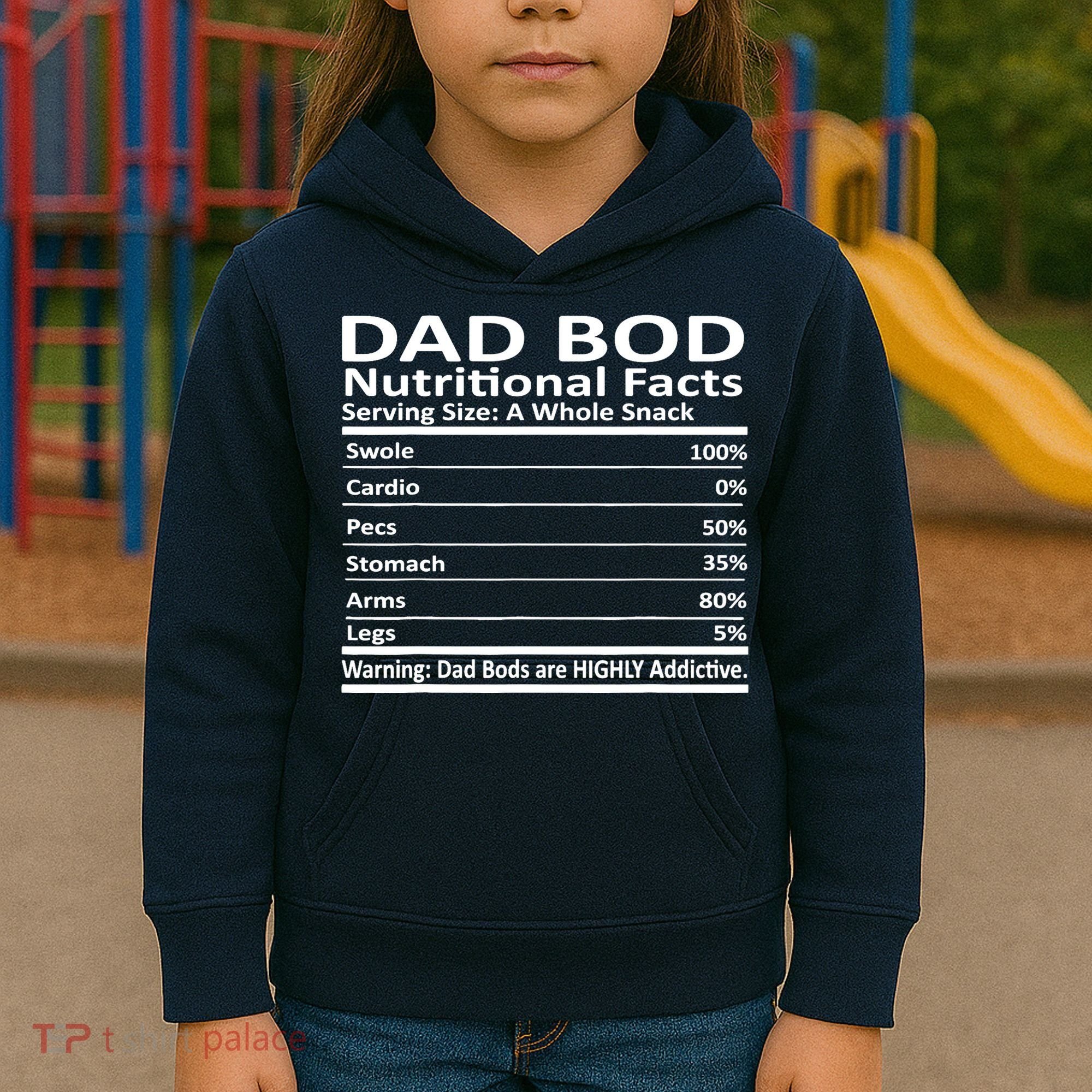 Dad Bod Nutritional Facts Funny Father Kids Hoodie