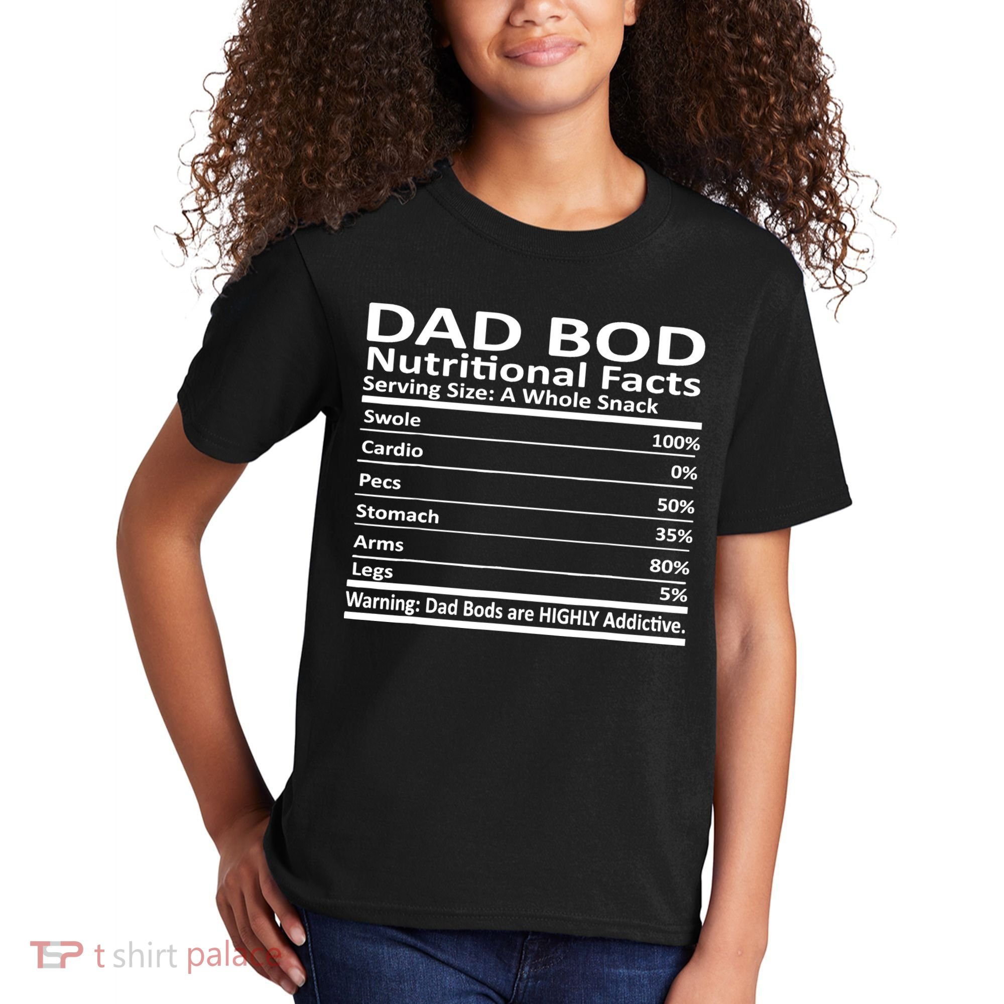 Dad Bod Nutritional Facts Funny Father Kids T-Shirt