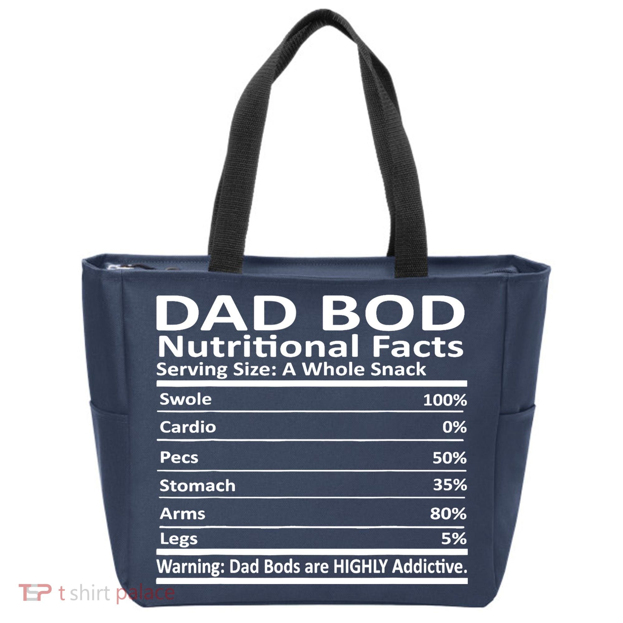 Dad Bod Nutritional Facts Funny Father Tote Bag
