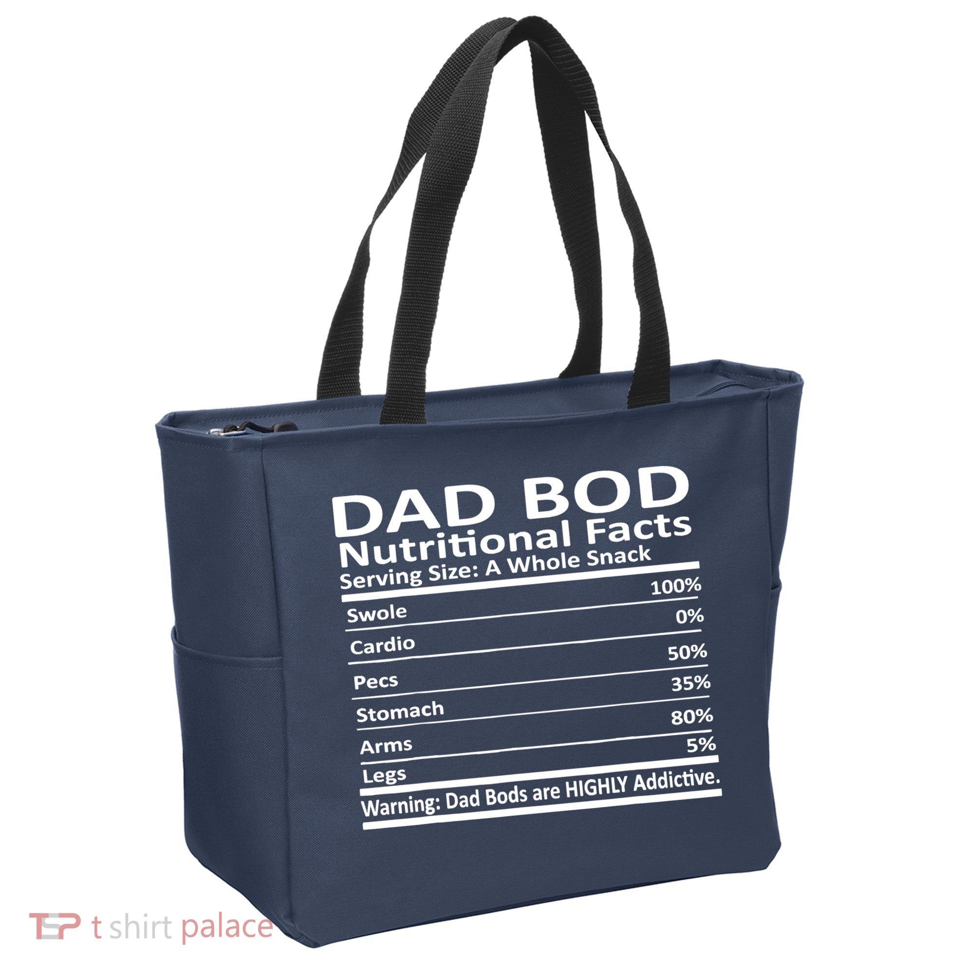 Dad Bod Nutritional Facts Funny Father Tote Bag