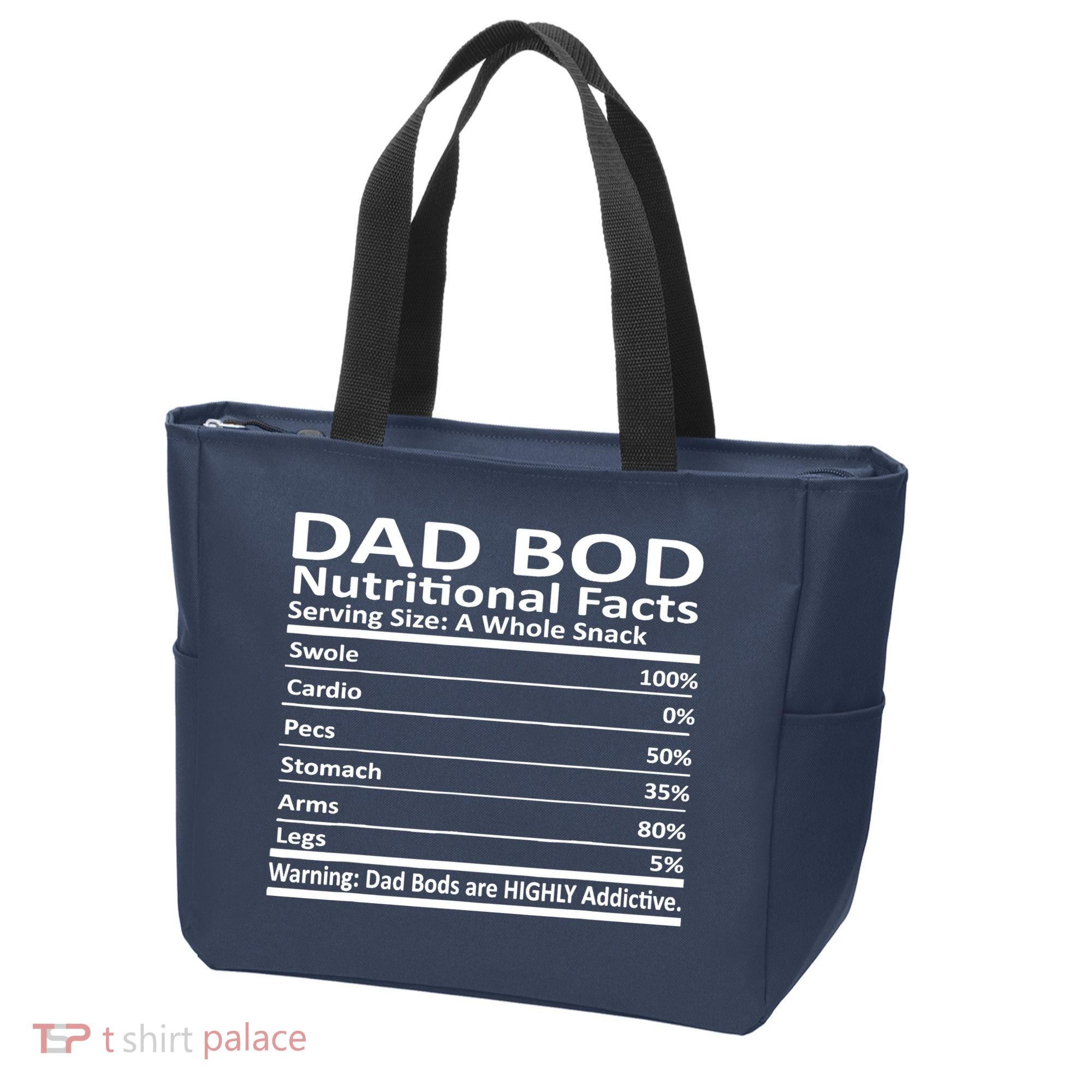 Dad Bod Nutritional Facts Funny Father Tote Bag