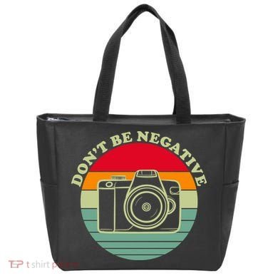 Dont Be Negative Camera Vintage Tote Bag