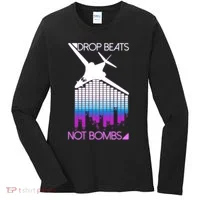 Drop Beats Not Bombs Women's Long Sleeve Shirt thumb 0