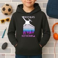 Drop Beats Not Bombs Kids Hoodie thumb 2