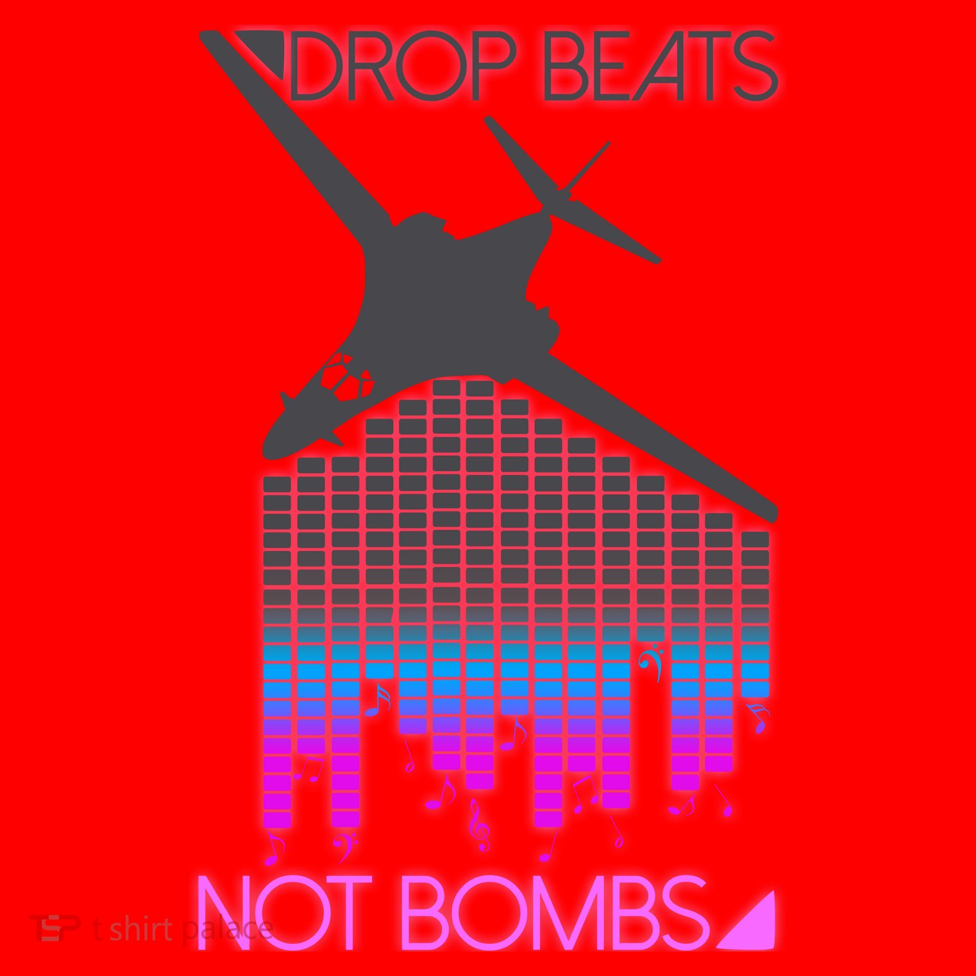 Drop Beats Not Bombs Santa Hat