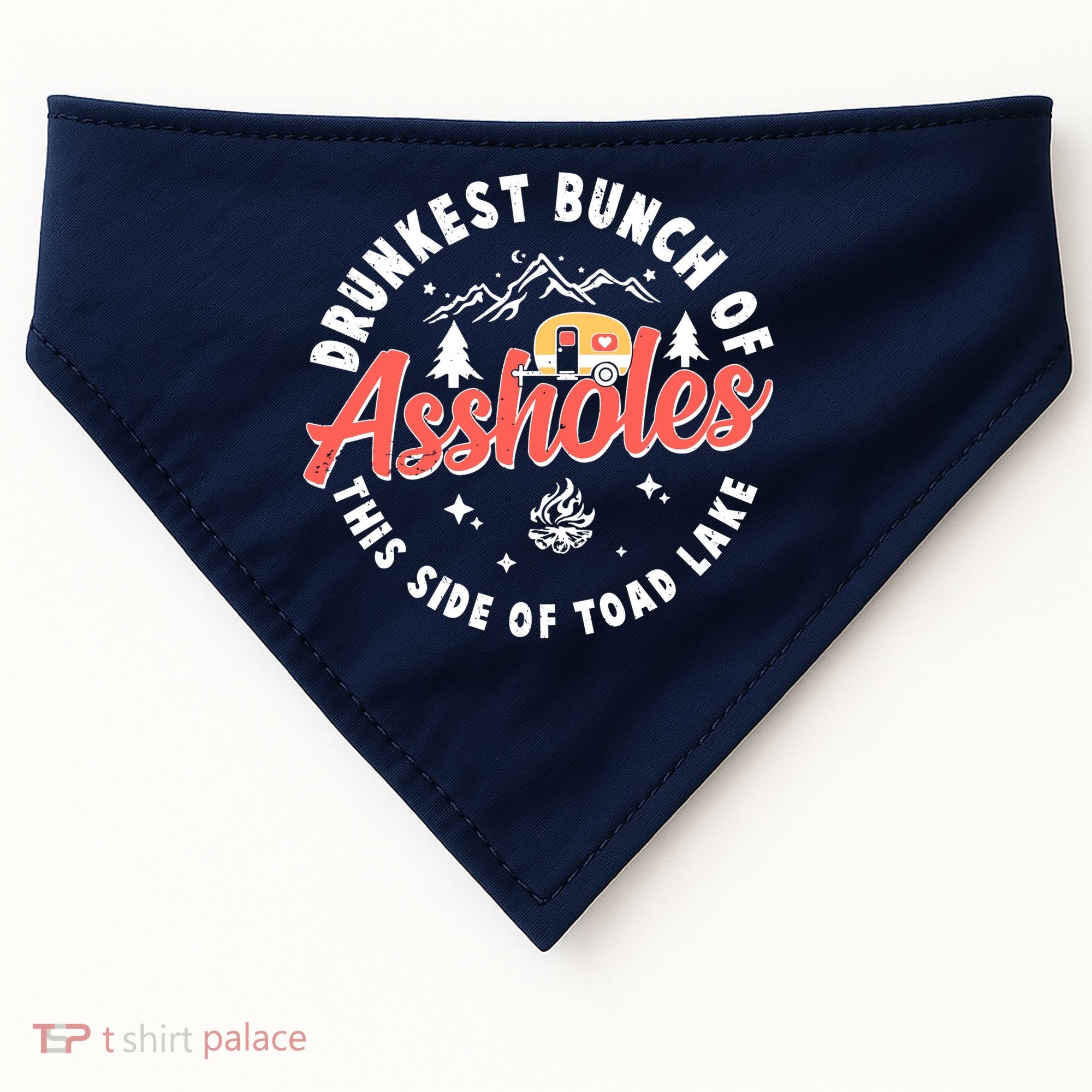 Drunkest Bunch Of Assholes This Side Of The Toad Lake USA-Made Doggie Bandana