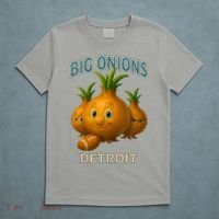 Detroit Big Onions Funny Football T-Shirt thumb 5