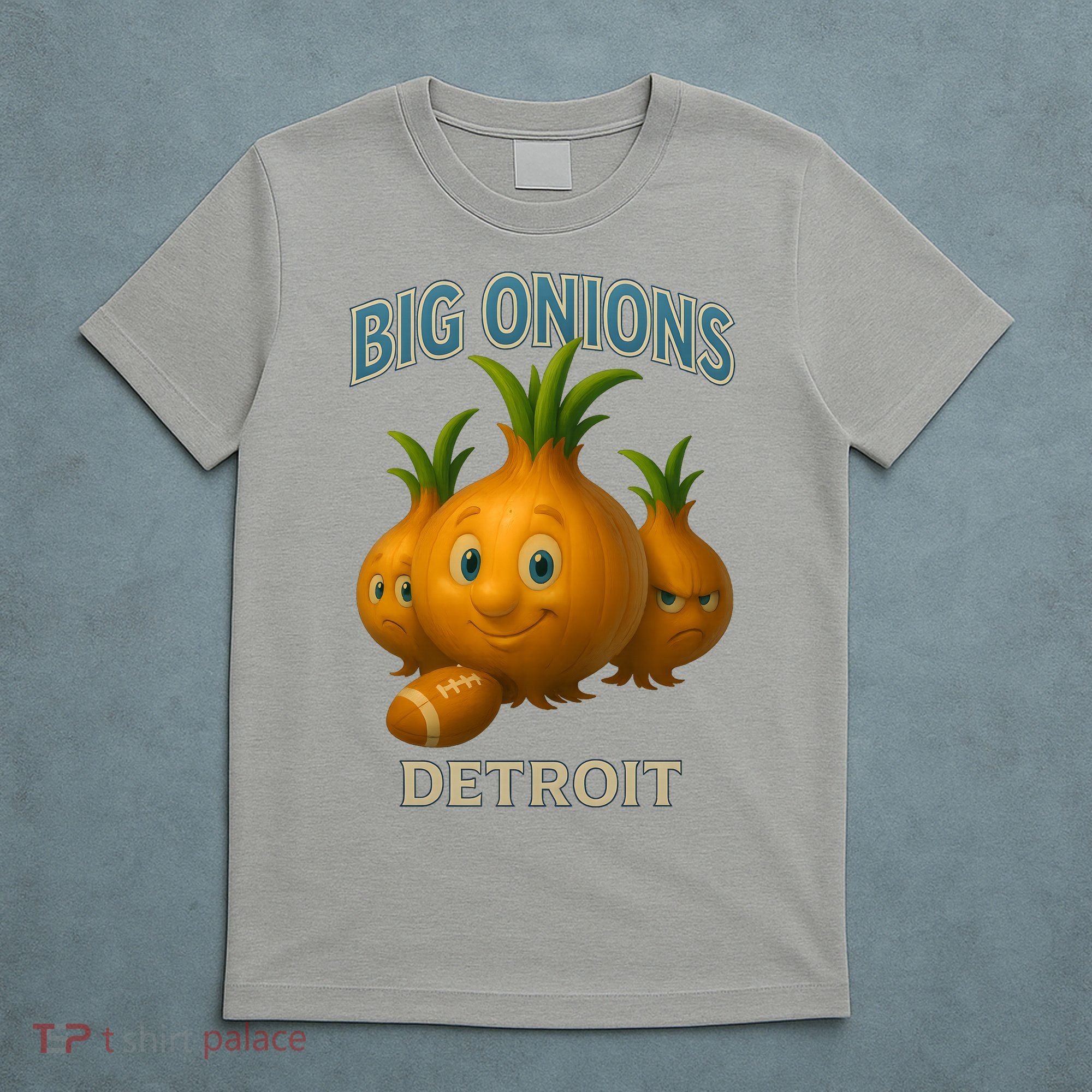Detroit Big Onions Funny Football T-Shirt