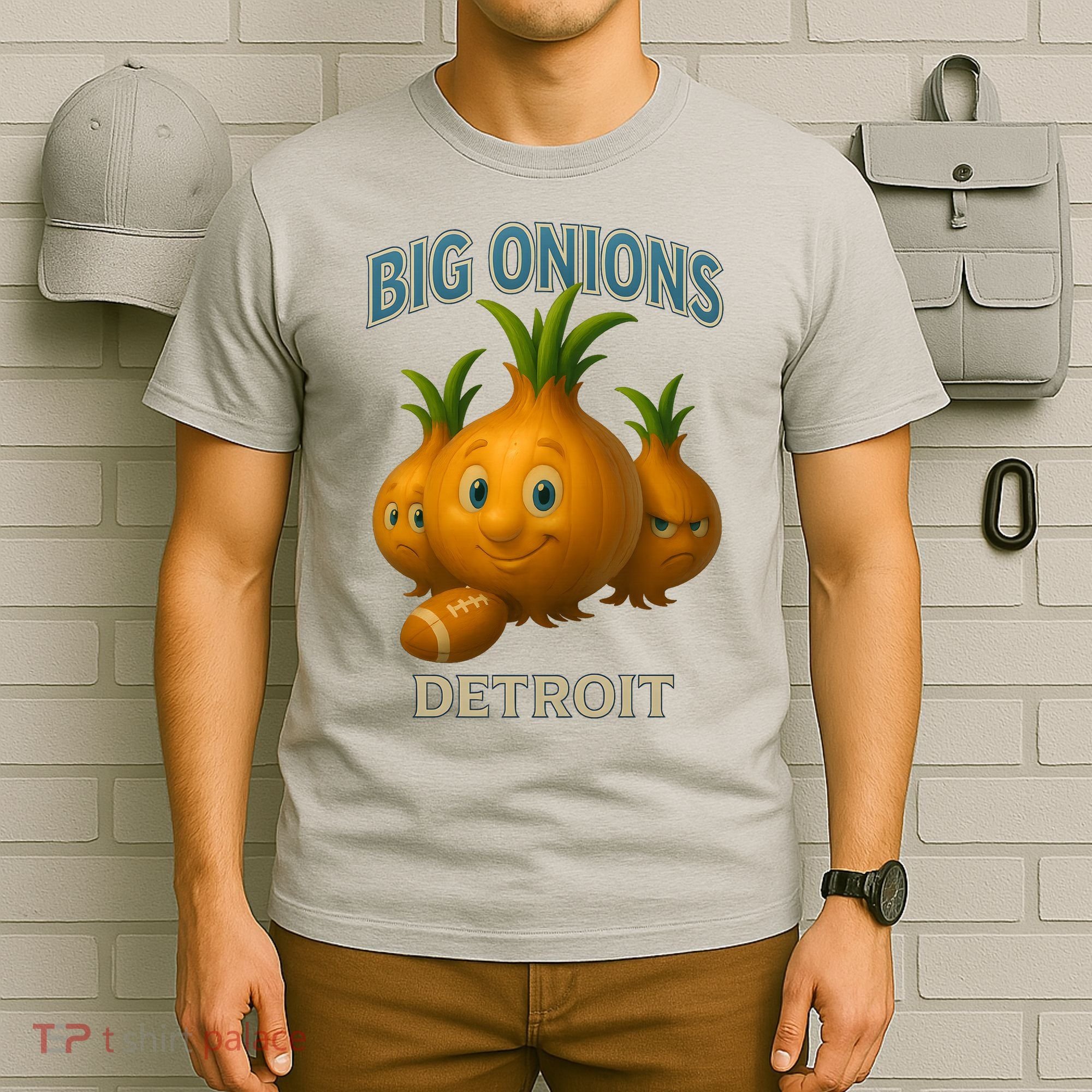 Detroit Big Onions Funny Football T-Shirt