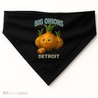Detroit Big Onions Funny Football USA-Made Doggie Bandana thumb 0