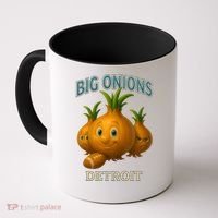 Detroit Big Onions Funny Football Coffee Mug thumb 0