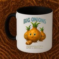 Detroit Big Onions Funny Football Coffee Mug thumb 2