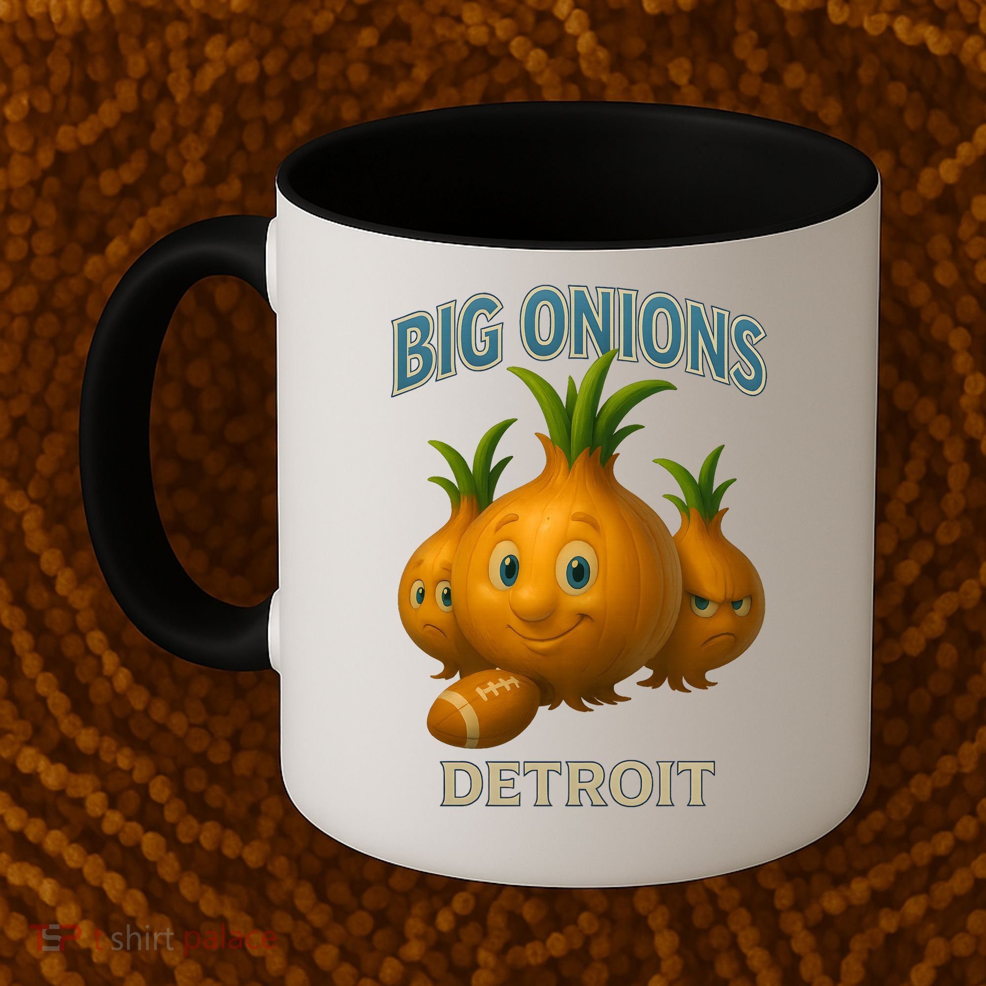 Detroit Big Onions Funny Football Coffee Mug