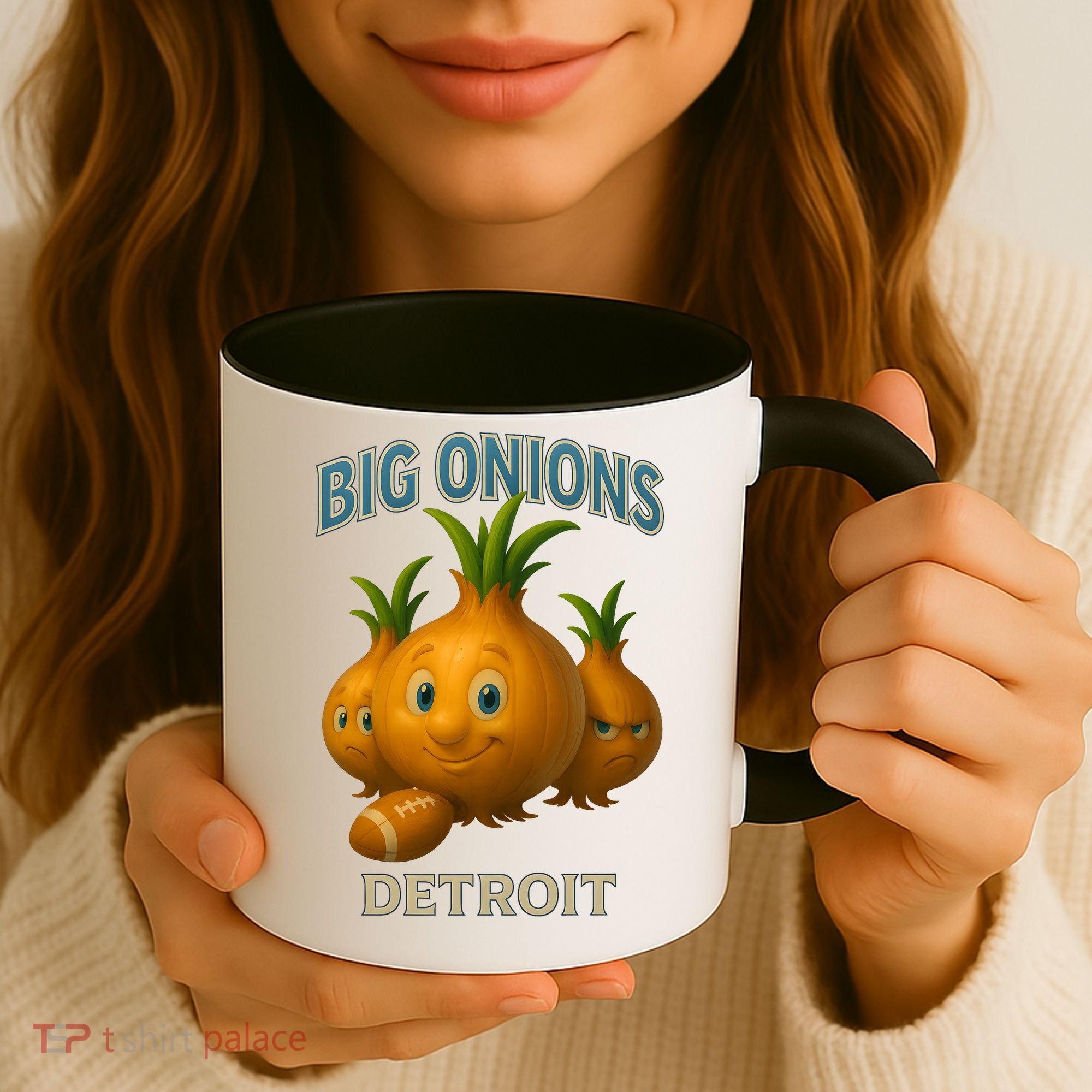 Detroit Big Onions Funny Football Coffee Mug
