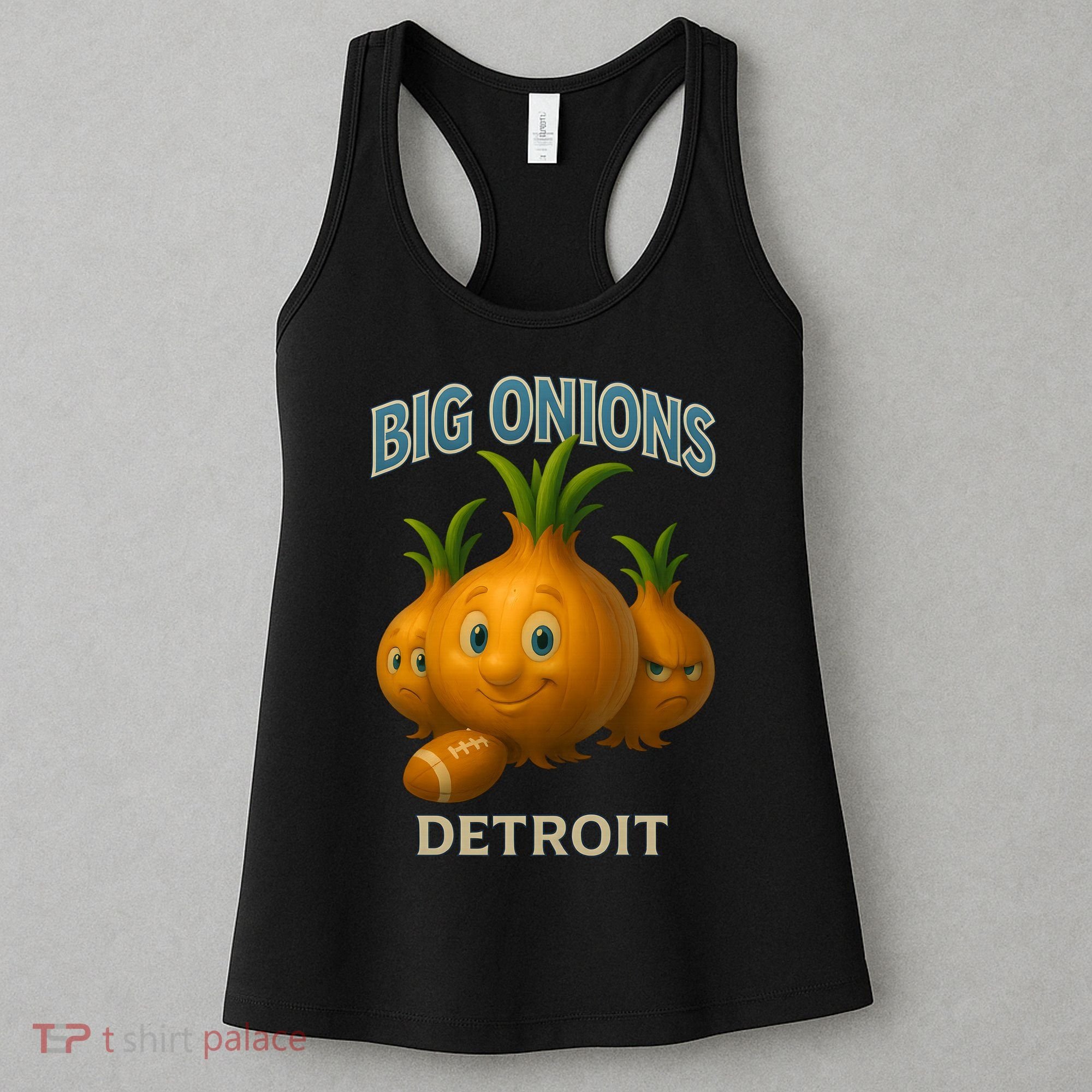 Detroit Big Onions Funny Football Women's Tank Top