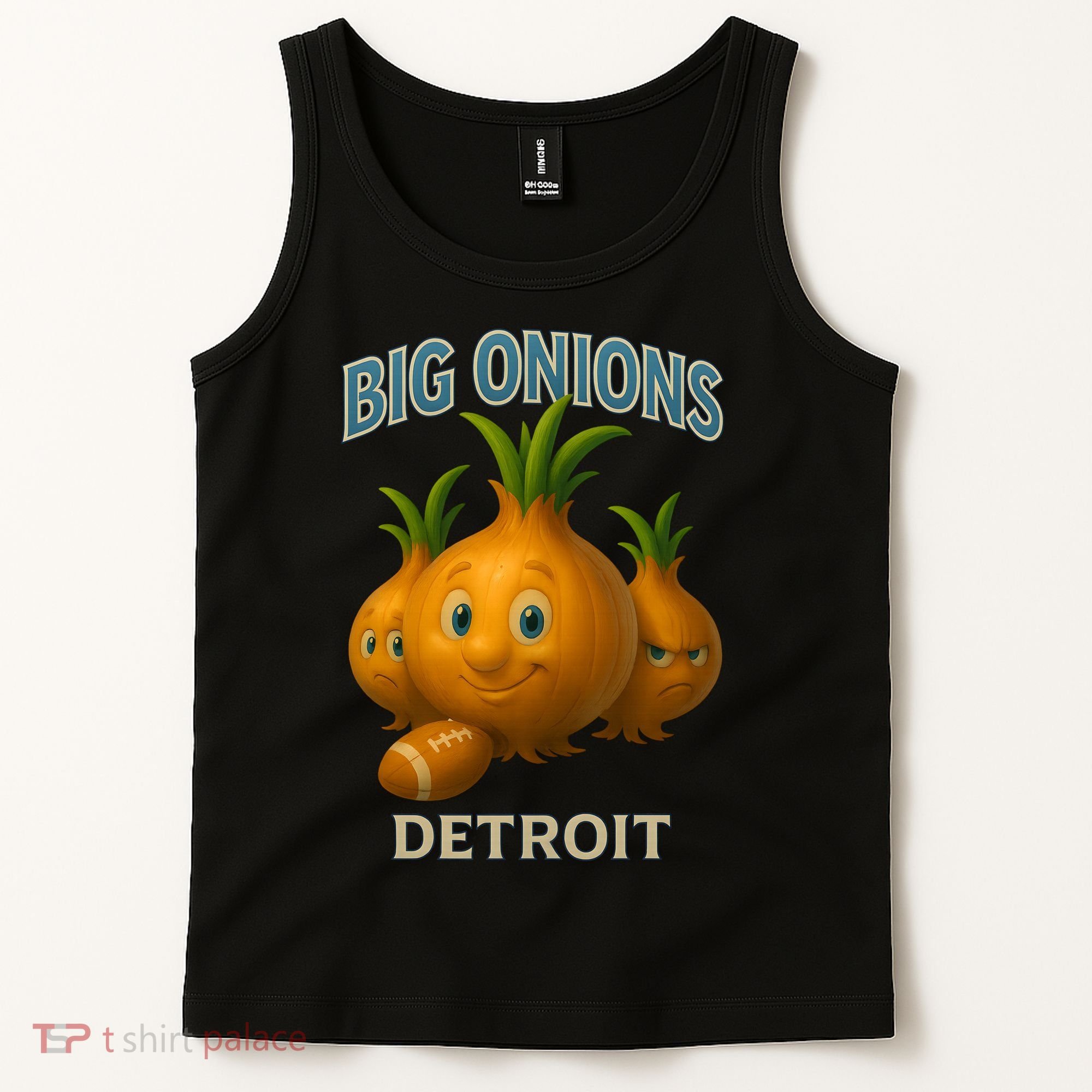 Detroit Big Onions Funny Football Tank Top