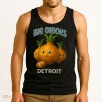 Detroit Big Onions Funny Football Tank Top thumb 3