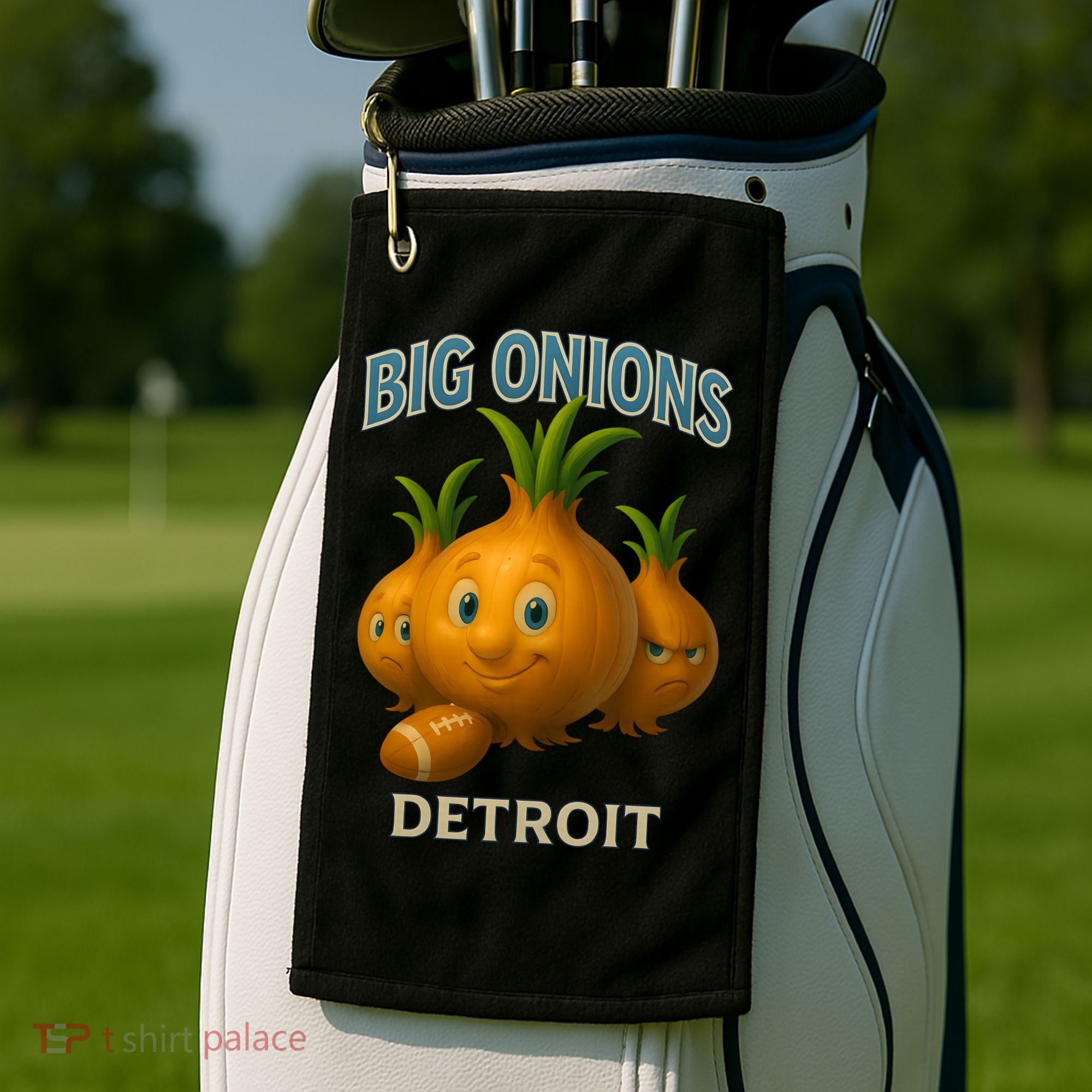 Detroit Big Onions Funny Football Golf Towel