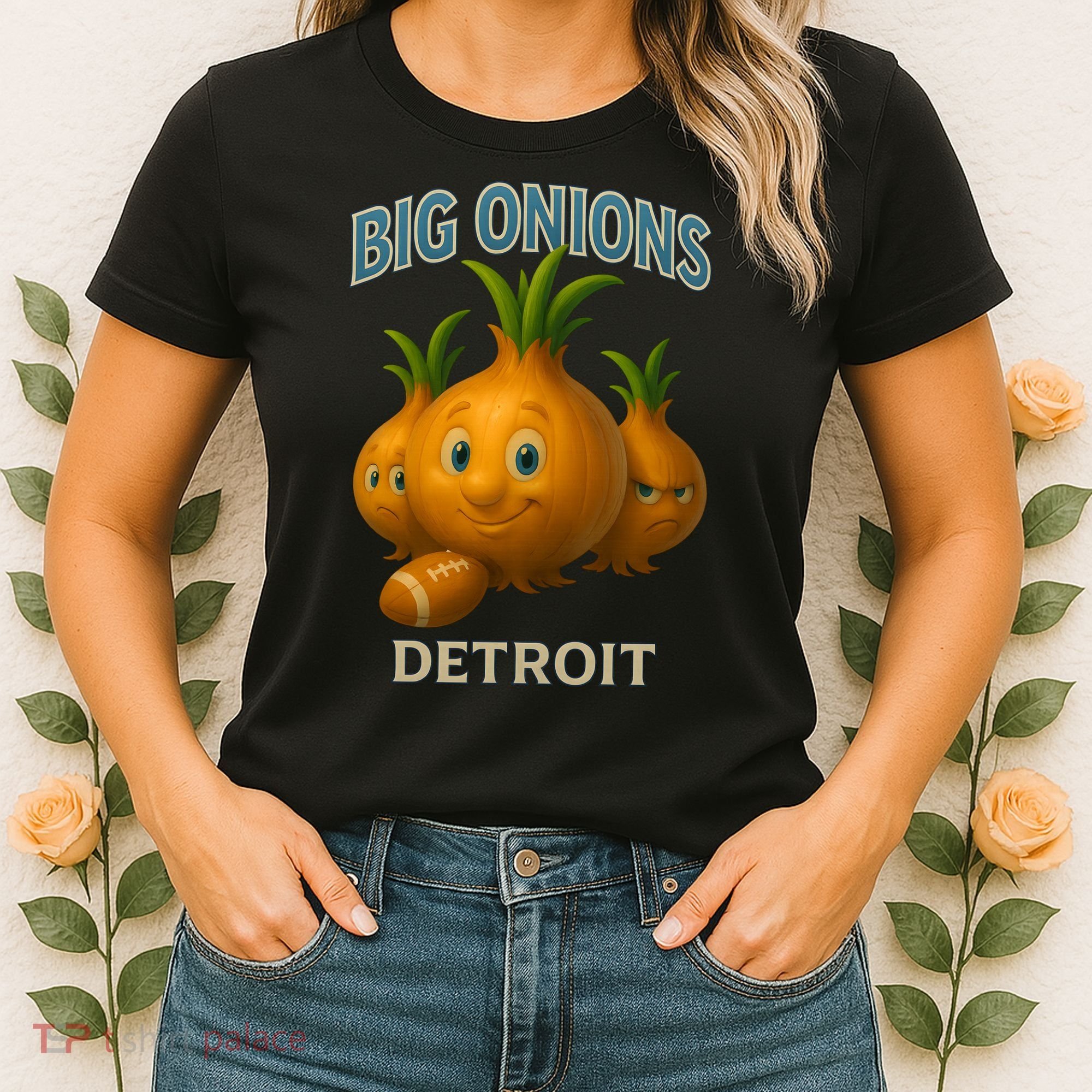 Detroit Big Onions Funny Football Women's T-Shirt