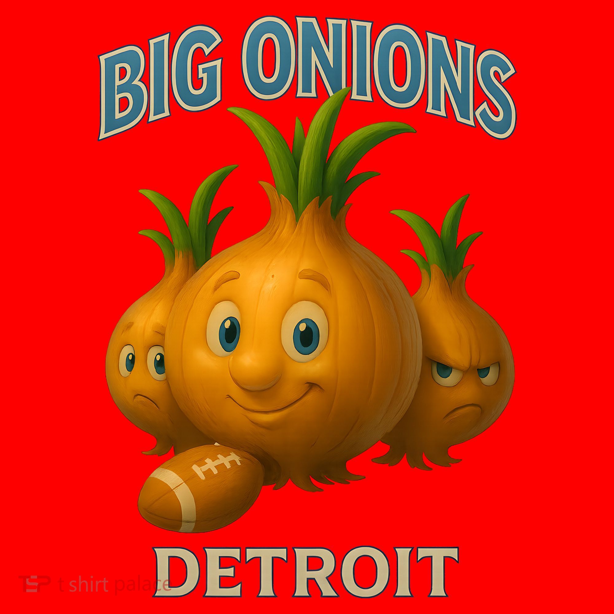 Detroit Big Onions Funny Football Santa Hat