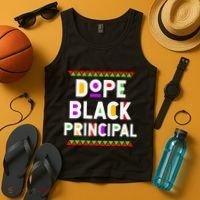 Dope Black Principal African American Job Proud Profession Tank Top thumb 4