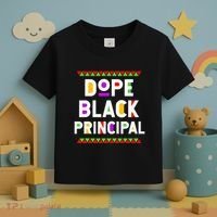 Dope Black Principal African American Job Proud Profession Toddler T-Shirt thumb 3