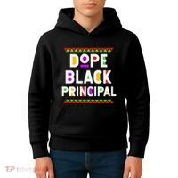 Dope Black Principal African American Job Proud Profession Kids Hoodie thumb 4