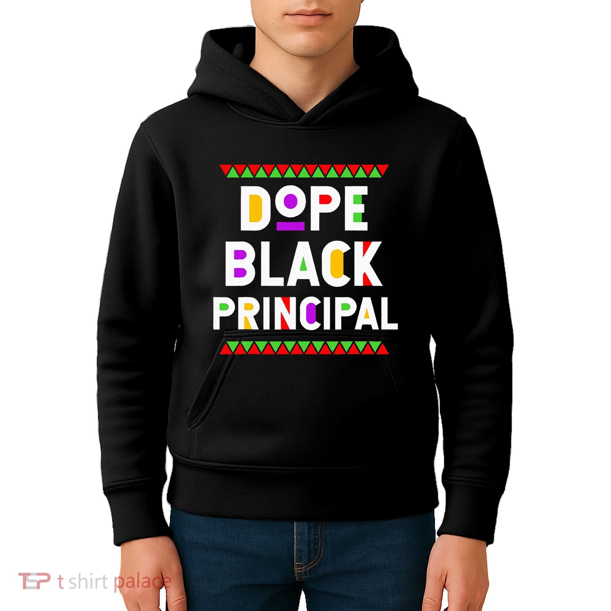 Dope Black Principal African American Job Proud Profession Kids Hoodie