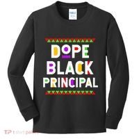 Dope Black Principal African American Job Proud Profession Kids Long Sleeve Shirt thumb 0